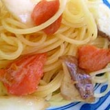 キノコと鮭のスパゲティ